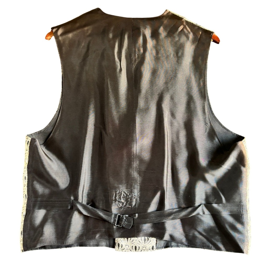 Wah Maker True West Mens Large Double Breasted Art Deco Frontier Vest Large - Picture 2 of 9